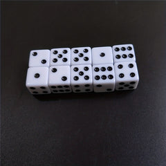 10 Standard Six-Sided Dice Set for Table Games