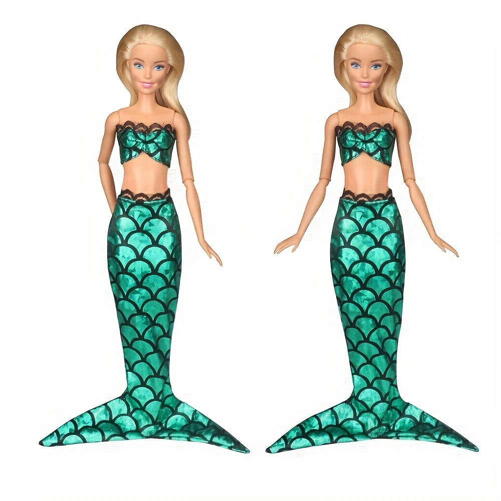 3 Mermaid Swimsuits for 29-21 cm Dolls