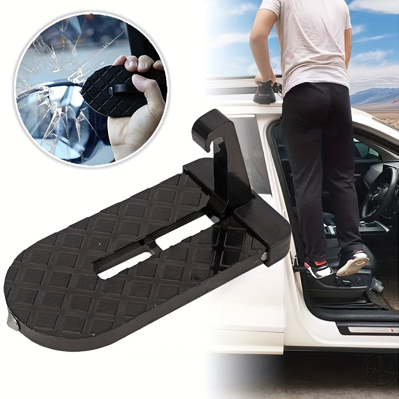 Foldable Car Door Step Auxiliary Foot Pedal Safety Hammer