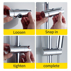 Adjustable Shower Head Holder Easy Install Securely Holds Bathroom Accessory