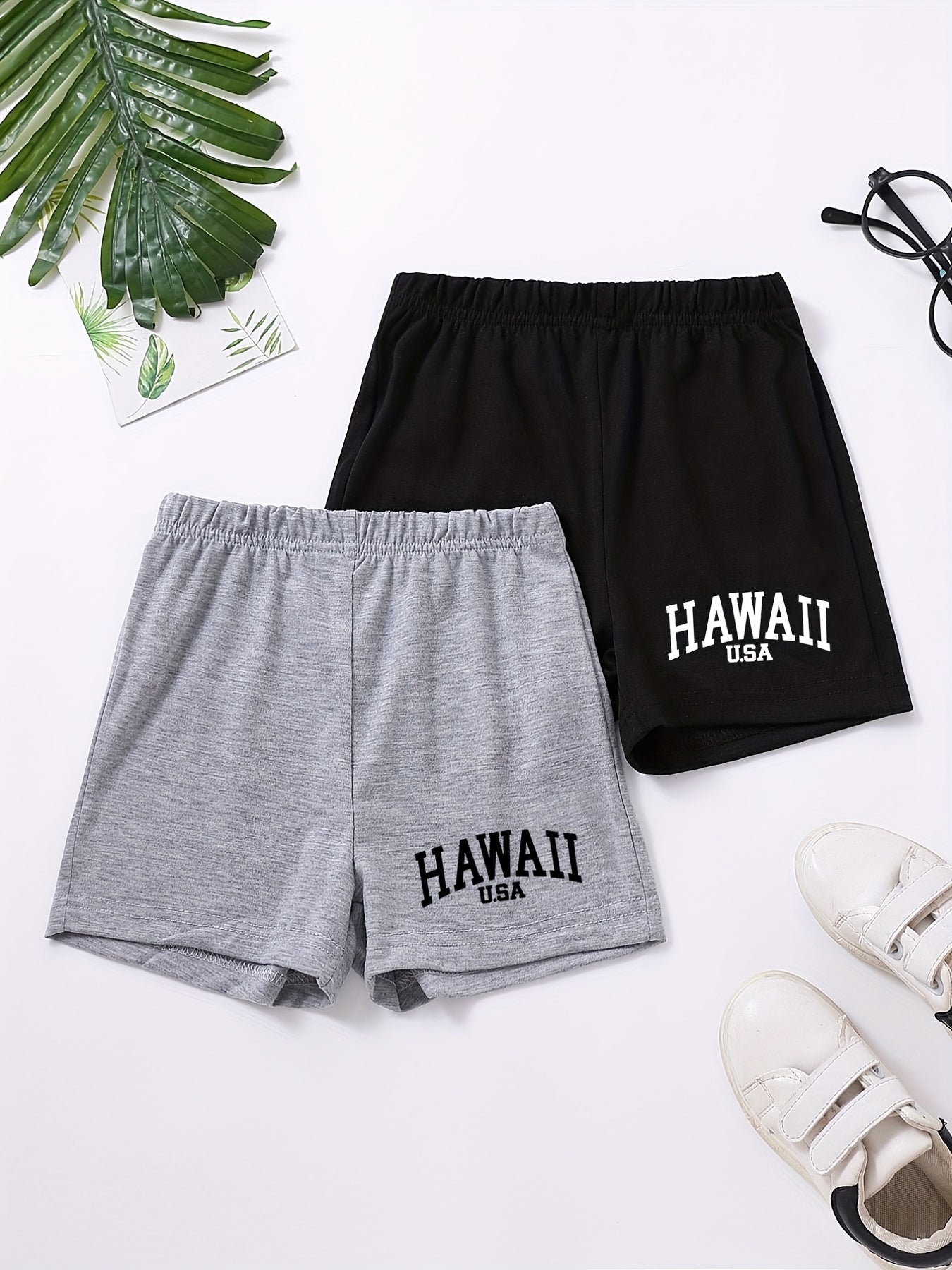 Girls Letter Graphic Casual Track Shorts Kids Summer Clothes