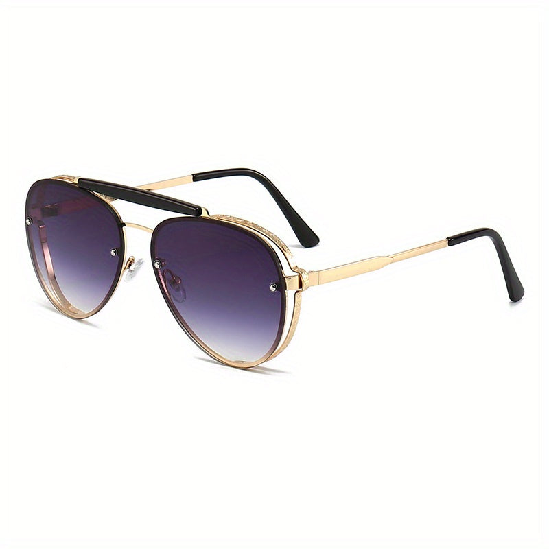 Double Bridge Aviator Sunglasses Gradient UV400 Sun Shades