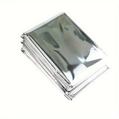 5pcs Emergency Insulation Blankets First Aid Safety Polyester Film