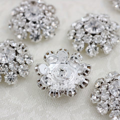 5pcs Rhinestone Shank Buttons for Women's Clothing DIY