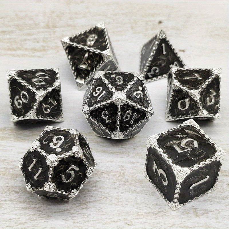 Metal Polyhedral Dice Set for D&D MTG RPG