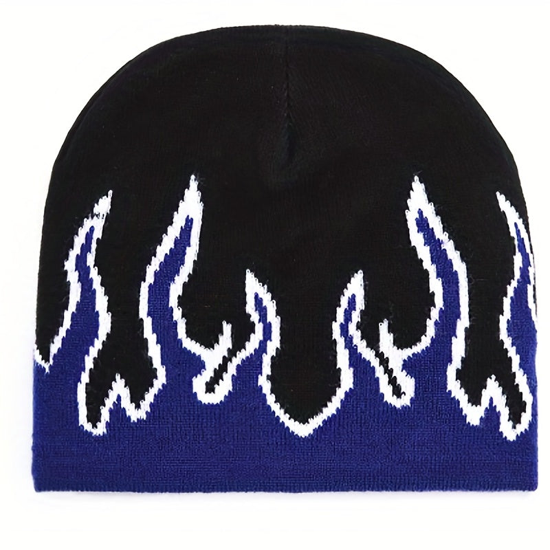 Men's Hip Hop Street Flame Pullover Knit Hat