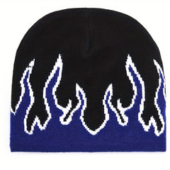 Men's Hip Hop Street Flame Pullover Knit Hat