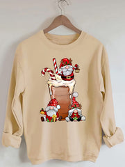 Christmas Santa Claus Print Sweatshirt for Women