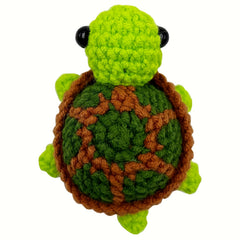 Crochet Sea Turtle Pocket Hug Token Mixed Fabric Inspirational Novelty Gift
