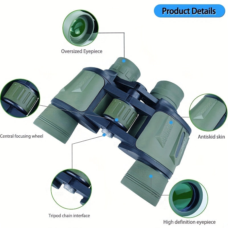 20x50 Portable High Power Binoculars for Bird Watching Concert Travel