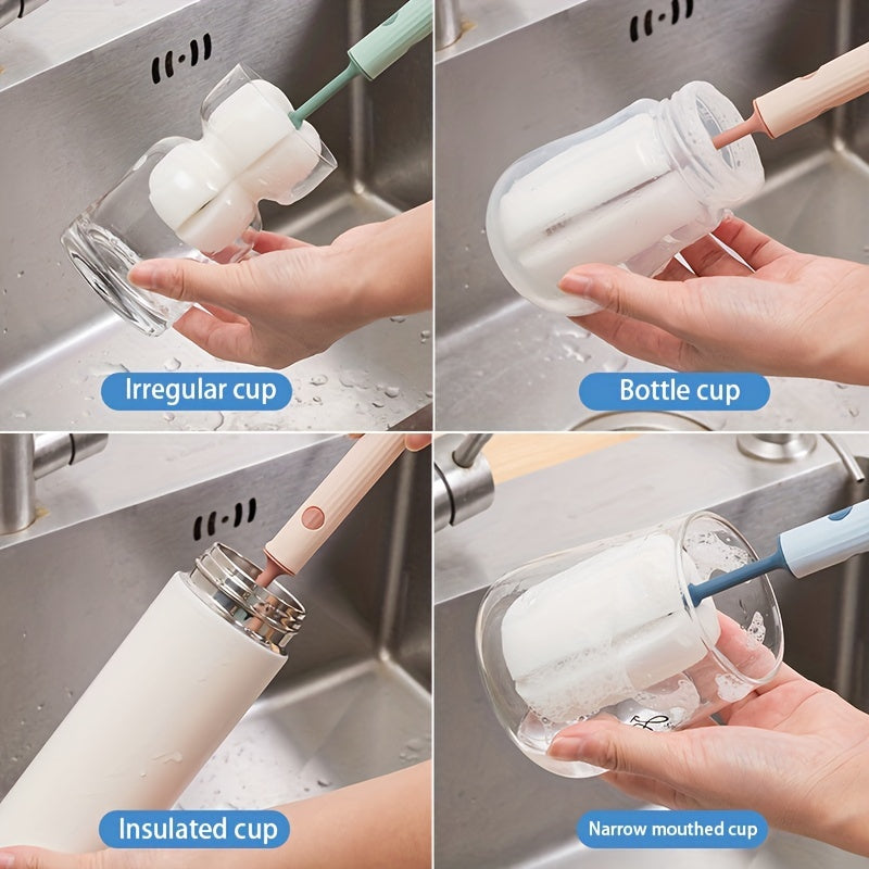 Long Handle Sponge Cleaning Brush for Vacuum Cup and Tea Bottle