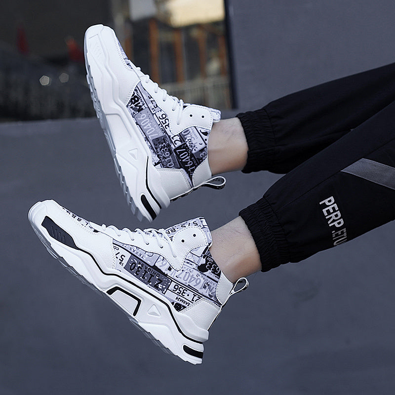 Men's Figure Graphic Lace Up Shoes