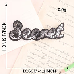 4pcs Sequin Embroidered Letter Applique Patch DIY Iron On Patch