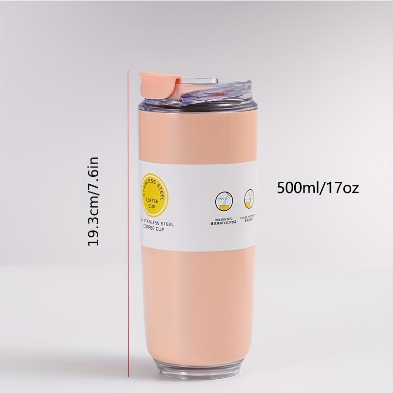 500ml Stainless Steel Student Cup Lightweight Insulated Coffee Cup Gift