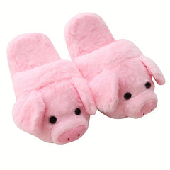 Women's Fluffy Novelty Slippers Plush Indoor Shoes Bedroom Mute Slippers