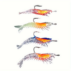 16pcs 3g Soft Shrimp Fishing Lures Sharp Hooks Bionic Fishing Lures