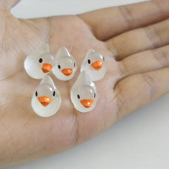 10pcs Luminous Duckling Doll Garden Statue Resin Ornament