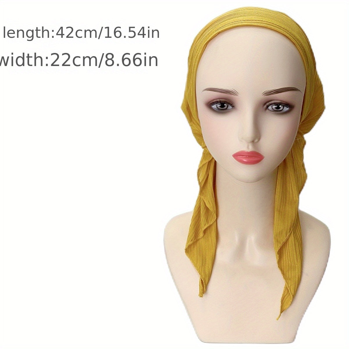 Pleated Casual Head Wraps Solid Turban Bonnet Elastic Chemo Cap Headwear