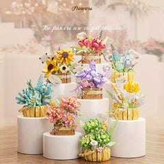 Flower Basket Sunflower Toy Easter Sunflower Potted Plant Desktop Decoration