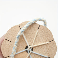 Natural Wood Weaving Disk Plate for DIY Jewelry Making