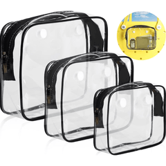 3pcs Clear Bogg Beach Bag Zipper Insert Cosmetic Organizers