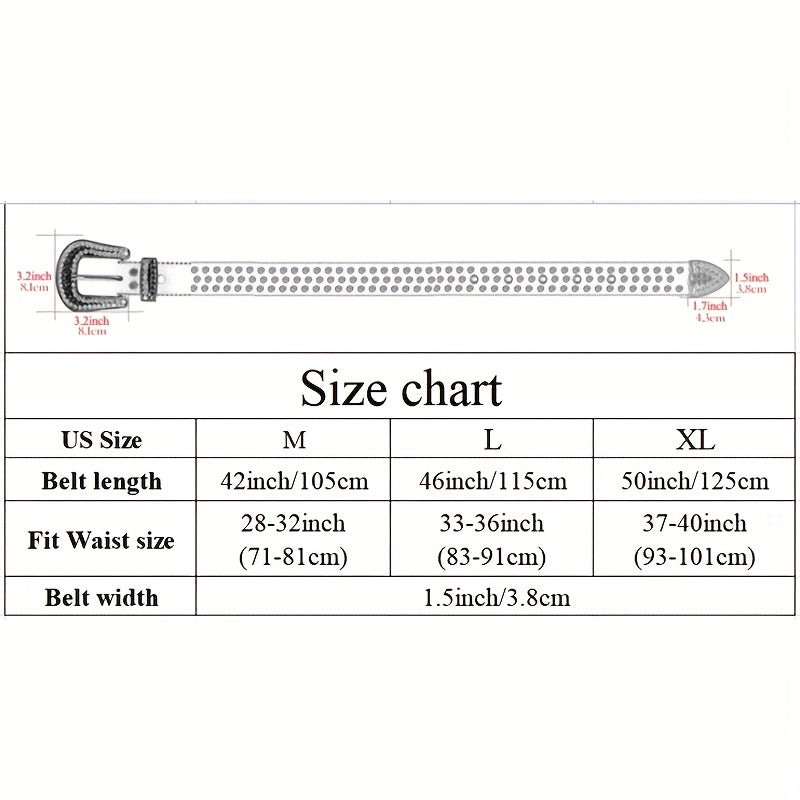 Sparkle Earth Round Buckle Rhinestone Belt Crystal Studded Belt