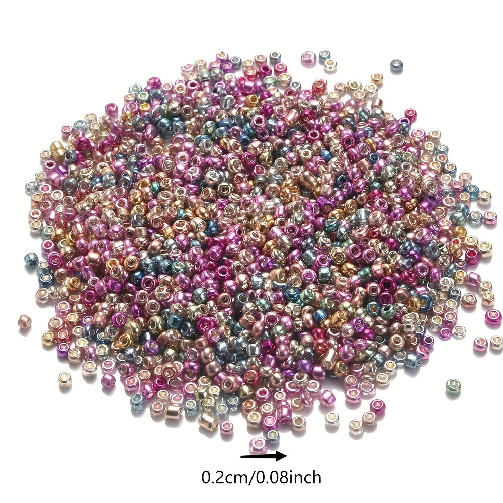 1000pcs Glass Seed Beads Bohemian Metal Czech Rice Beads DIY Jewelry Making