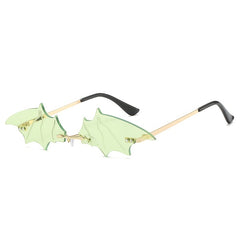 Bat Wings Lens Metal Frame Sunglasses for Christmas Halloween Party