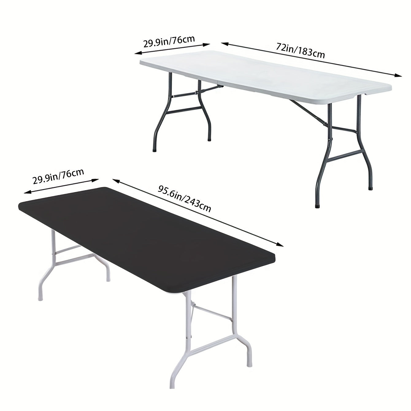 6pcs Polyester Elastic Table Cover Washable Table Cloth