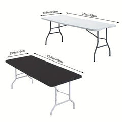 6pcs Polyester Elastic Table Cover Washable Table Cloth