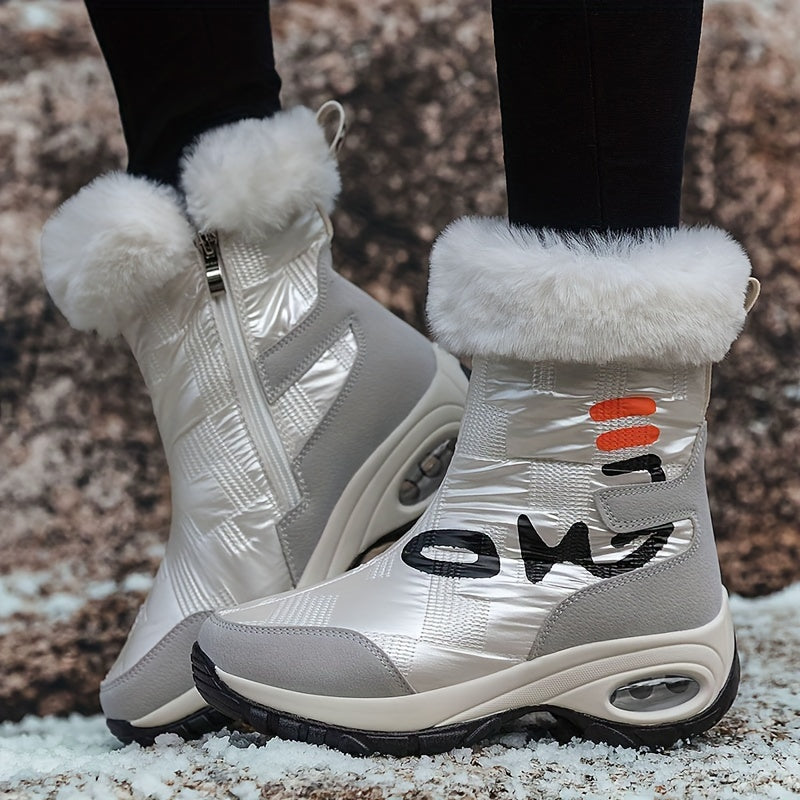 Women's Warm Snow Boots Platform Comfortable Walking Shoes Winter High Tube Boot