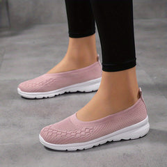 Women's Knitted Sock Sneakers Breathable Slip On Walking Shoes