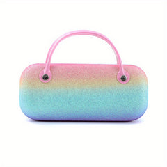 Rainbow Plastic Folding Glasses Case For Girls