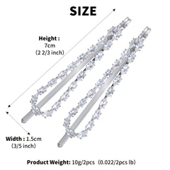 Rhinestone Pearl Hair Barrettes Clips Hairpin Decorative Accessory
