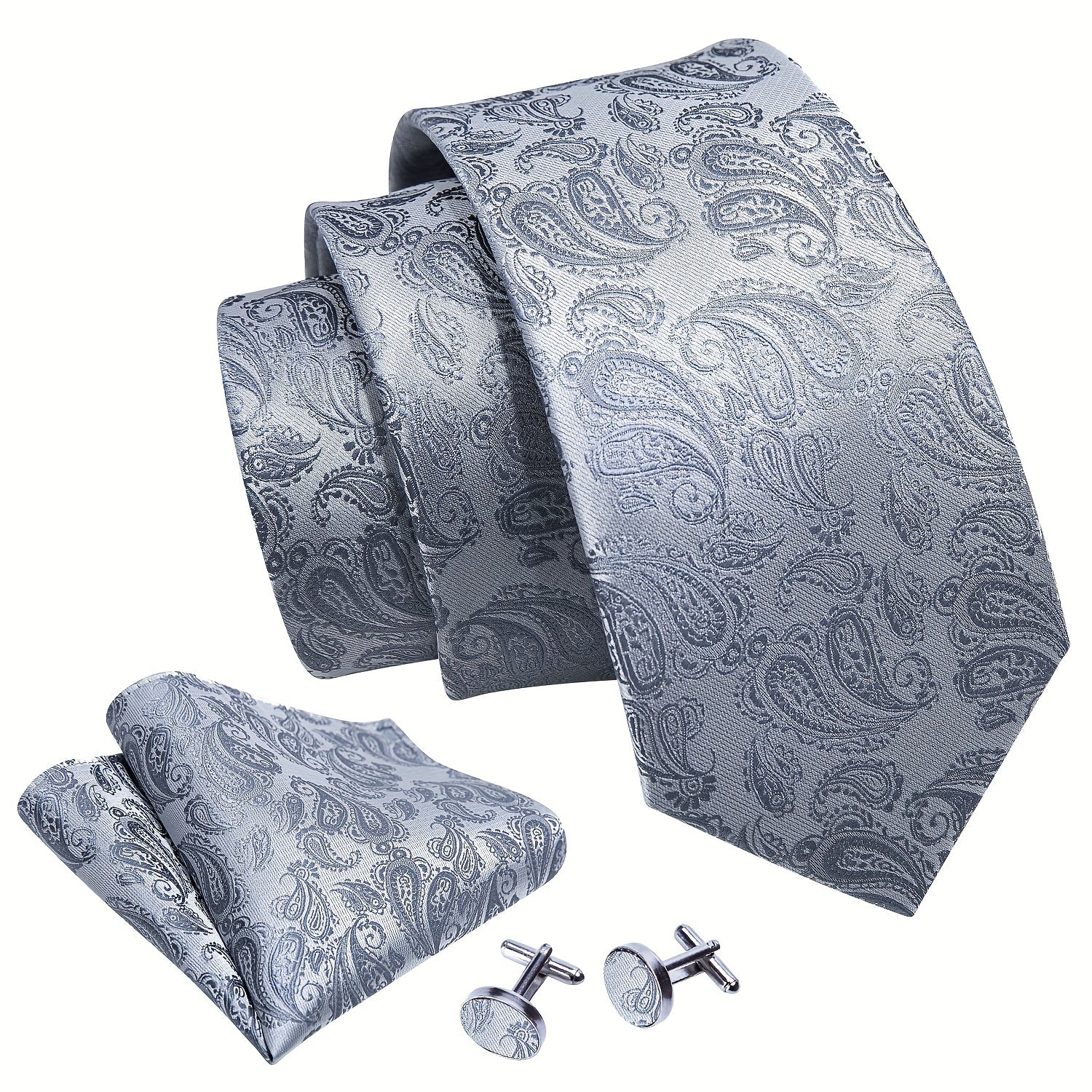 Mens Paisley Necktie Silk Western Dress Tie For Wedding