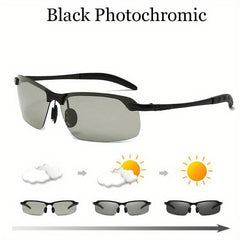 Men's Photochromic Polarized Sunglasses Outdoor Sun Glasses