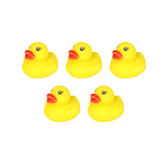 Mini Rubber Ducks with Net for Kids Bath Toys