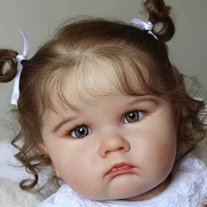 BZDOLL 60 Realistic Reborn Baby Doll with 3D Skin & Veins Soft Vinyl Limbs Dress