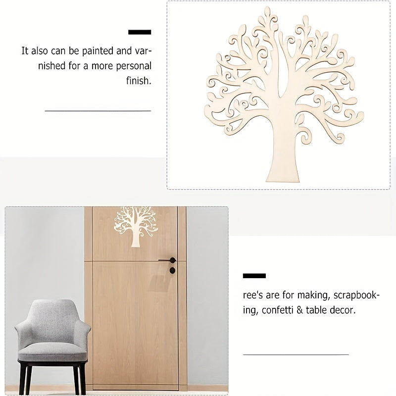10pcs Wooden Tree Embellishments DIY Crafts