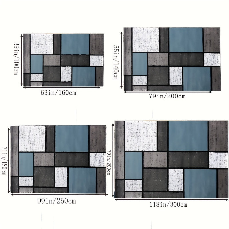 Washable Area Rug Large Square Non Slip Carpet for Home Interior Decor