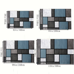 Washable Area Rug Large Square Non Slip Carpet for Home Interior Decor