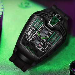Men's Sports Quartz Watch with Silicone Strap