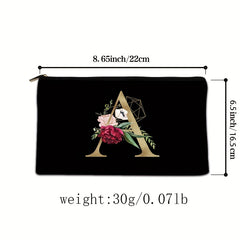 Letter Pattern Zipper Coin Purse Lightweight Clutch Purse