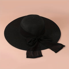 Sun Hat Wide Brim UV Protection Straw Hat Classic Floppy Beach Hats For Women