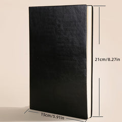 200Pages Leather Business Office Notebook A5 Soft Cover Meeting Record Notebook