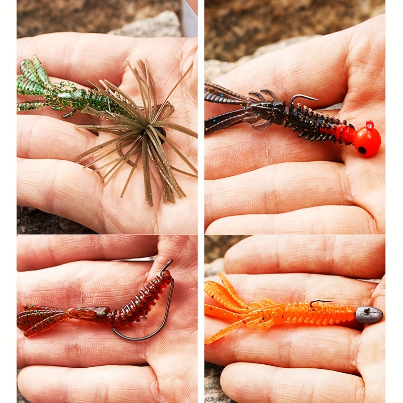 10pcs Bionic Shrimp Bait Soft Worm Fishing Accessories