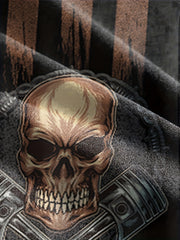 Skull 3d Pattern Mens 2 Piece Outfits Short Sleeve T shirt And Shorts Set