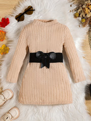 Girls' Jacquard Tunic Dress w/ Belt