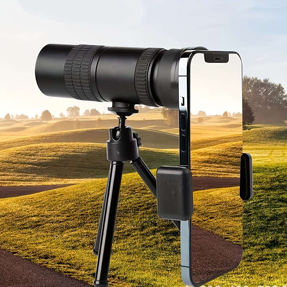 High-Powered Monocular Telescope with Tripod and Phone Clip