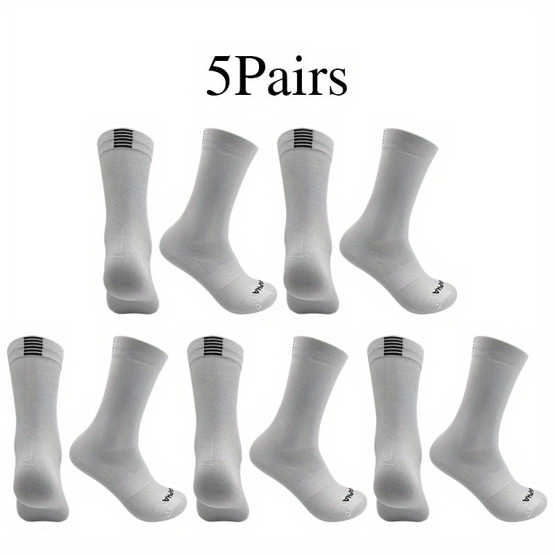 5 Pairs Outdoor Sports Socks Breathable Cycling Sweat-absorbing Socks